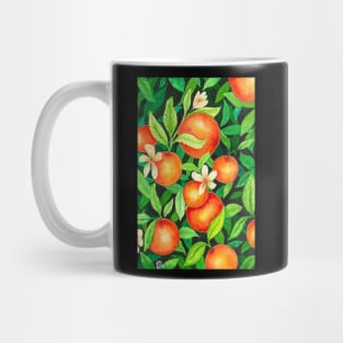 Orange branch watercolor Mug